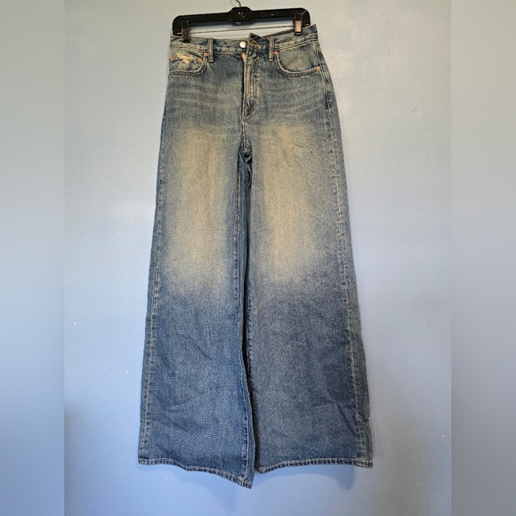 GRLFRND Luna Mid Rise Baggy Wide Leg Jeans Size 24 - Picture 4 of 11